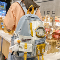 Kobieta Harajuku nylonowa torba Kawaii dziewczyna studentka plecak wodoodporna moda damska tornister książka kobiety ładny plecak nowy 2